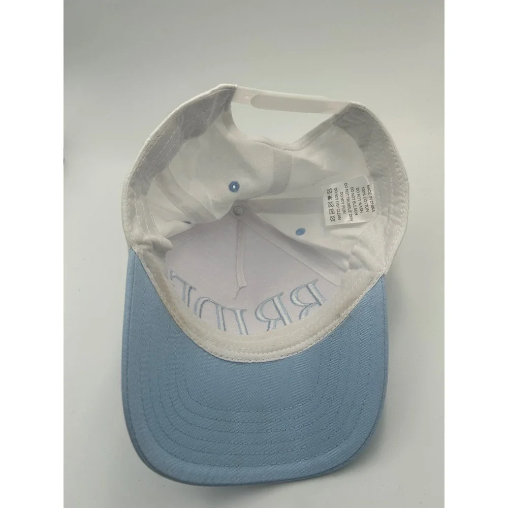 Bride Baseball Cap Baby Blue White Embroidered Snapback Hat Bachelorette Wedding